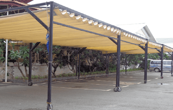 Mẫu mái hiên di động dành cho nhà xe